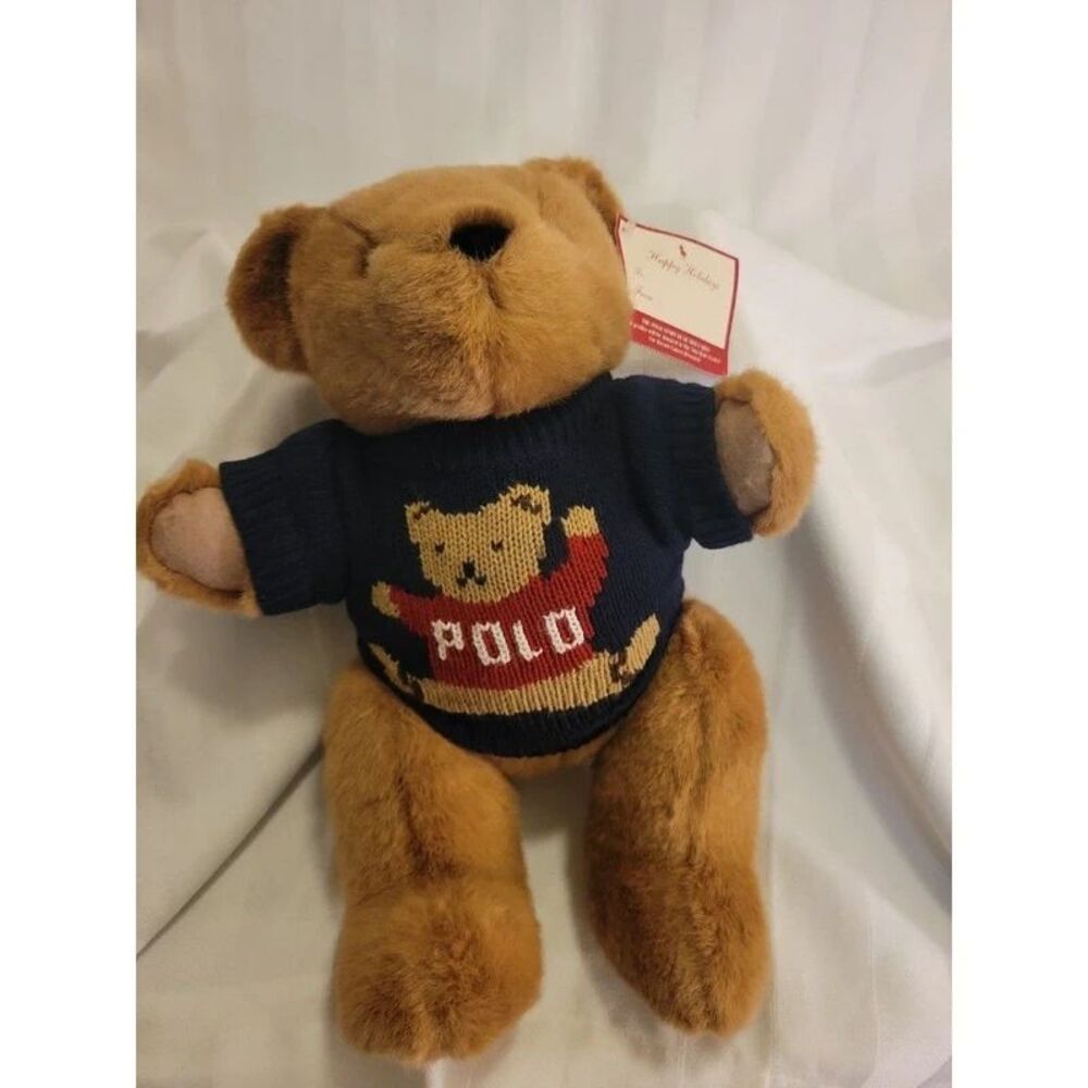 Ralph Lauren Polo Bear Stuffed Plush Jointed Legs NWT Deadstock 1997 90s Teddy
